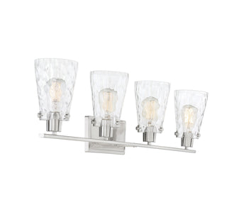 Vaughan Four Light Bath Bar in Satin Nickel