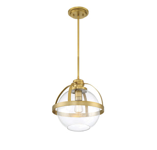 Pendleton One Light Pendant in Warm Brass