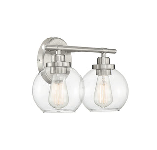 Carson Two Light Bath Bar in Satin Nickel