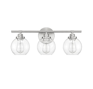Carson Three Light Bath Bar in Satin Nickel