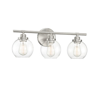 Carson Three Light Bath Bar in Satin Nickel
