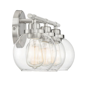 Carson Three Light Bath Bar in Satin Nickel