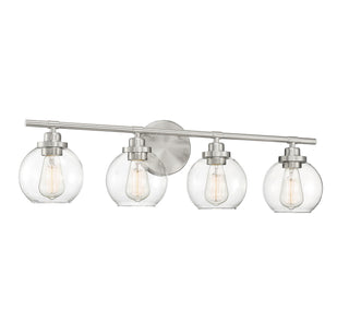 Carson Four Light Bath Bar in Satin Nickel