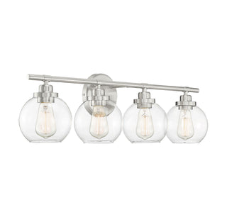 Carson Four Light Bath Bar in Satin Nickel