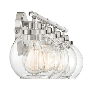 Carson Four Light Bath Bar in Satin Nickel