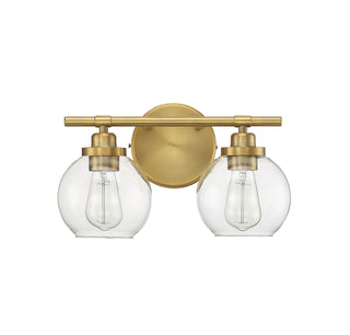 Carson Two Light Bath Bar in Warm Brass