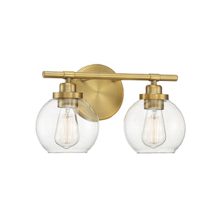 Carson Two Light Bath Bar in Warm Brass