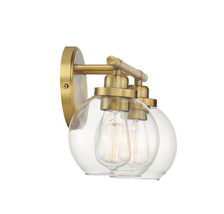 Carson Two Light Bath Bar in Warm Brass