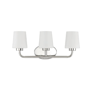 Capra Three Light Bath Bar in Polished Nickel