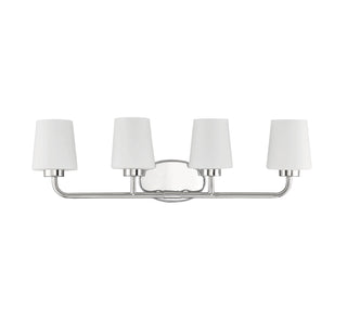 Capra Four Light Bath Bar in Polished Nickel