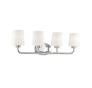 Capra Four Light Bath Bar in Polished Nickel