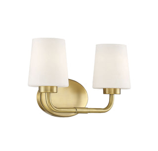 Capra Two Light Bath Bar in Warm Brass
