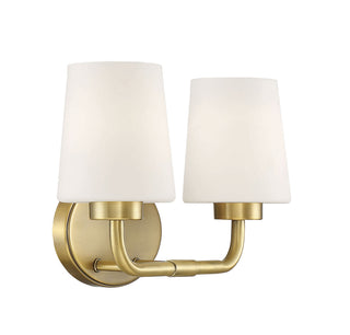 Capra Two Light Bath Bar in Warm Brass