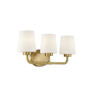 Capra Three Light Bath Bar in Warm Brass