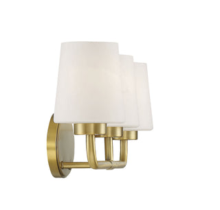 Capra Three Light Bath Bar in Warm Brass