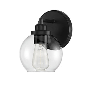 Carson One Light Wall Sconce in Matte Black