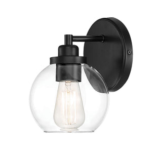 Carson One Light Wall Sconce in Matte Black