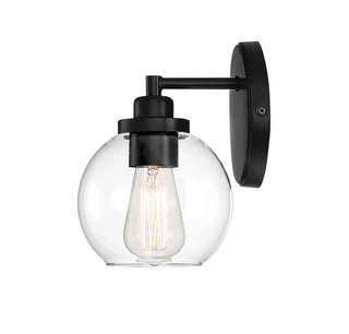 Carson One Light Wall Sconce in Matte Black