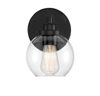 Carson One Light Wall Sconce in Matte Black