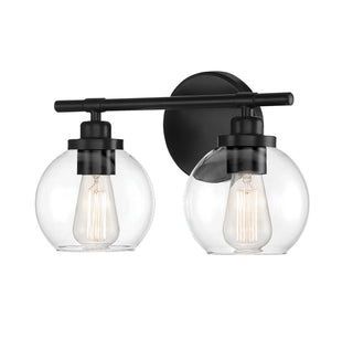 Carson Two Light Bath Bar in Matte Black