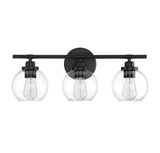 Carson Three Light Bath Bar in Matte Black