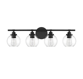Carson Four Light Bath Bar in Matte Black
