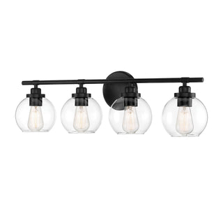 Carson Four Light Bath Bar in Matte Black