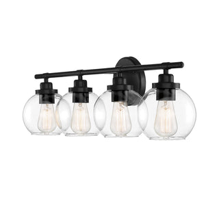 Carson Four Light Bath Bar in Matte Black