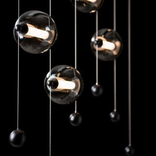 Abacus Abacus 5-Light LED Pendant in Black