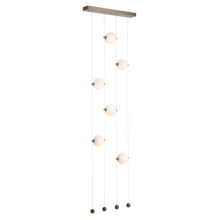 Abacus Abacus 6-Light Ceiling-to-Floor LED Pendant in Dark Smoke