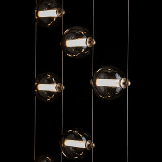 Abacus Abacus 9-Light Ceiling-to-Floor LED Pendant in Soft Gold