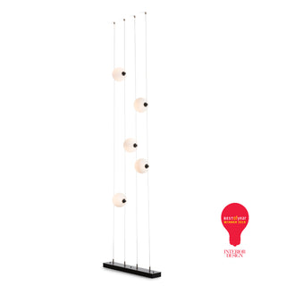 Abacus Abacus 5-Light Floor to Ceiling Plug-In LED Lamp in Black