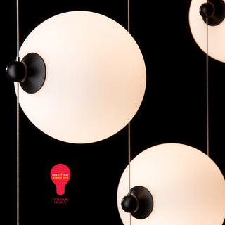 Abacus Abacus 5-Light Floor to Ceiling Plug-In LED Lamp in Black