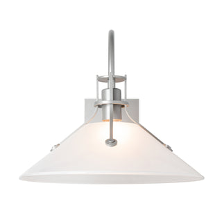 Henry Henry Large Glass Shade Outdoor Sconce in Coastal Burnished Steel