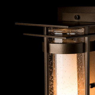 Torch Torch Small Outdoor Sconce with Top Plate in Coastal Dark Smoke