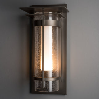 Torch Torch with Top Plate Large Outdoor Sconce in Coastal Dark Smoke