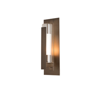 Vertical Bar Vertical Bar Fluted Glass Small Outdoor Sconce in Coastal Bronze
