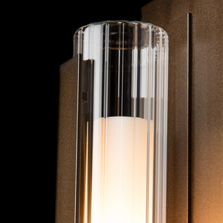 Vertical Bar Vertical Bar Fluted Glass Small Outdoor Sconce in Coastal Bronze