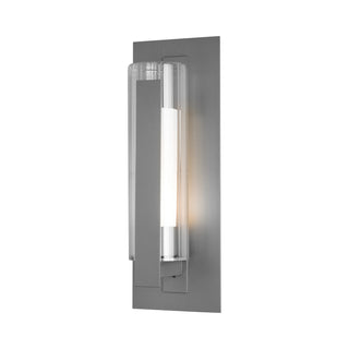 Vertical Bar Vertical Bar Fluted Glass Medium Outdoor Sconce in Coastal Burnished Steel