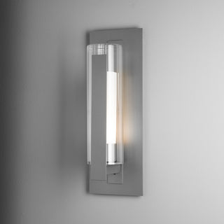 Vertical Bar Vertical Bar Fluted Glass Medium Outdoor Sconce in Coastal Burnished Steel