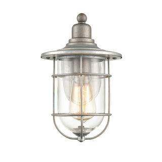 One Light Outdoor Wall Bracket in Galvanized