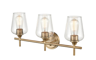 Ashford Three Light Vanity in Modern Gold