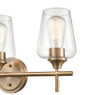Ashford Three Light Vanity in Modern Gold