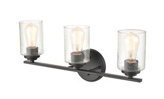 Moven Three Light Vanity in Matte Black