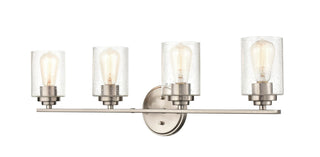 Moven Four Light Vanity in Satin Nickel