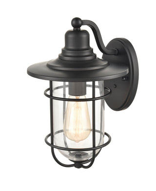 One Light Outdoor Wall Bracket in Powder Coated Black