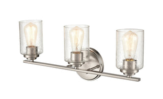 Moven Three Light Vanity in Satin Nickel