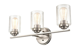 Moven Three Light Vanity in Satin Nickel