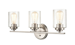 Moven Three Light Vanity in Satin Nickel
