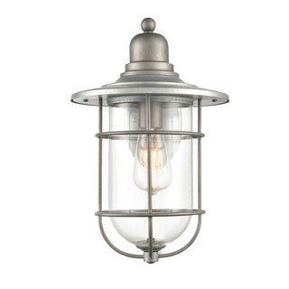 One Light Outdoor Wall Bracket in Galvanized